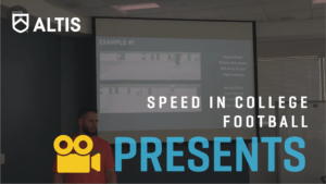 Cam Josse - Developing & Monitoring Speed in College Football