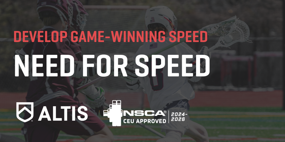 ALTIS Need for Speed Develop Gamespeed NSCA Approved COurse